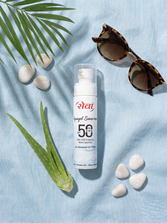 Seva Aquagel Sunscreen SPF 50+ PA+++ (Invisible Gel | Water Resistant)