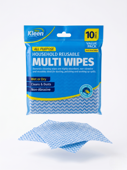 Reusable Multi-Purpose Cleaning Wipes (Washable & Durable, 10pcs)