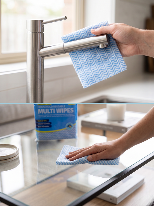 Reusable Multi-Purpose Cleaning Wipes (Washable & Durable, 10pcs)