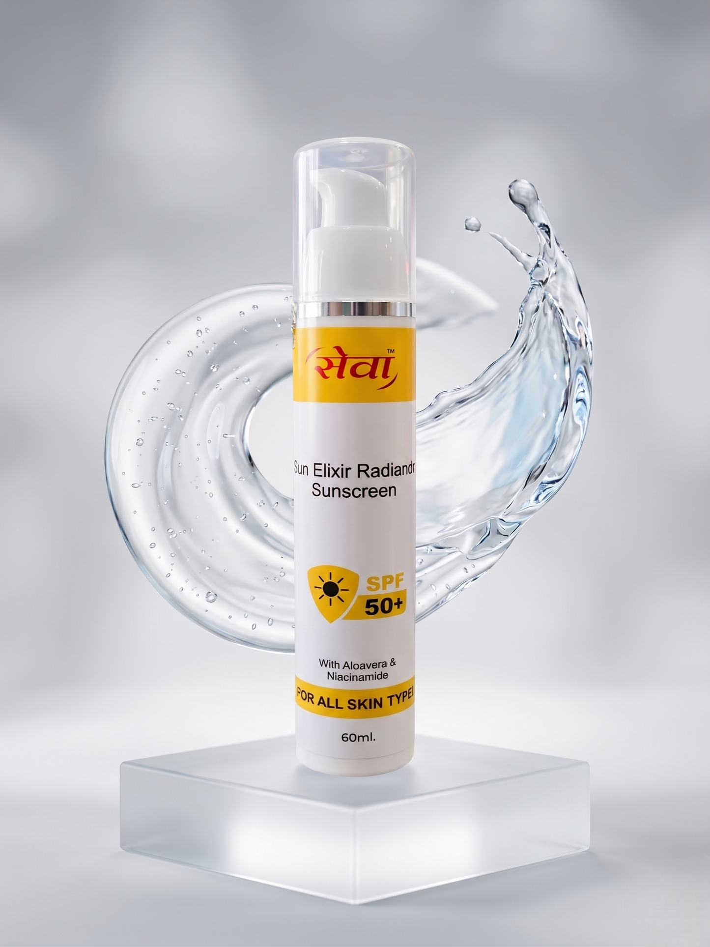 Seva Sun Elixir Radiance Sunscreen SPF 50+ (With Aloe Vera & Niacinamide)