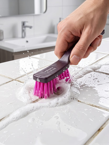 Short Handle Bathroom Cleaning Brush (Strong Bristles)
