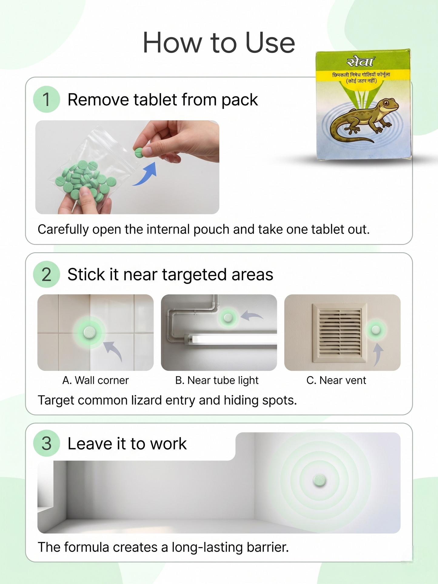 Anti-Lizard Repellent Tablets