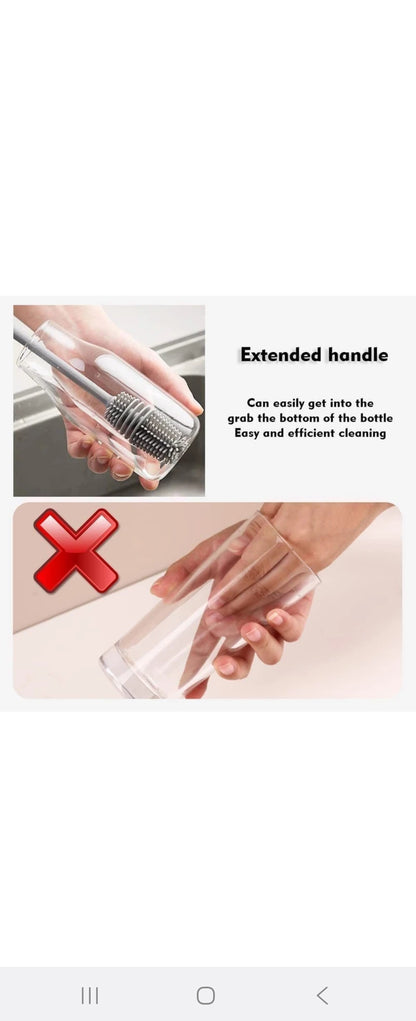 Silicone Bottle Cleaning Brush (Flexible & Hygienic)